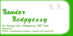 nandor medgyessy business card